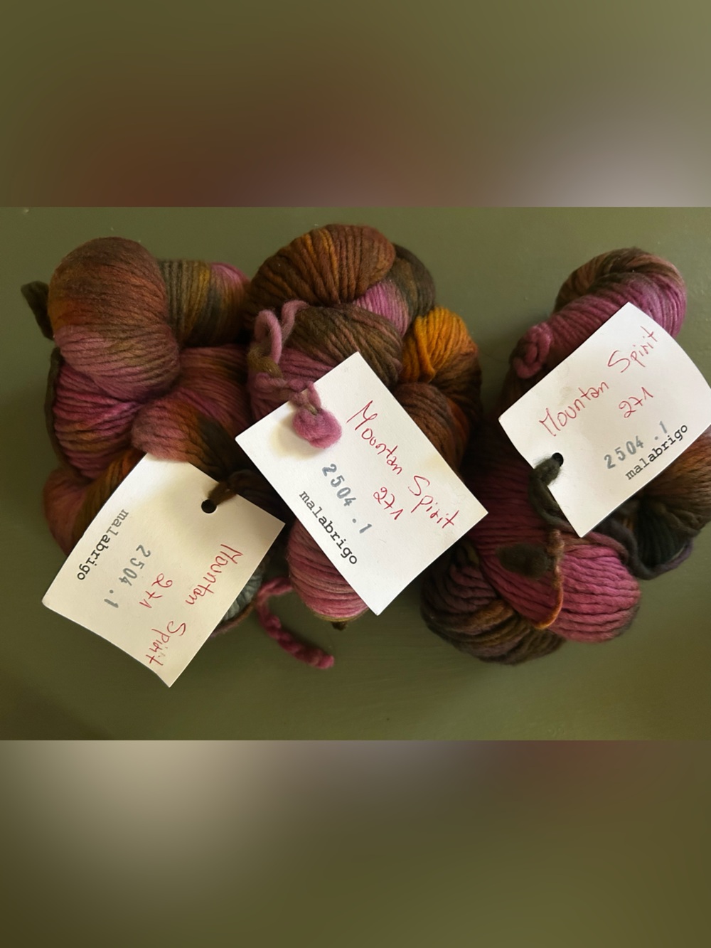 Malabrigo Kettle Dyed Pure Merino Wool Worsted Set of 3 Needlecraft Knitting